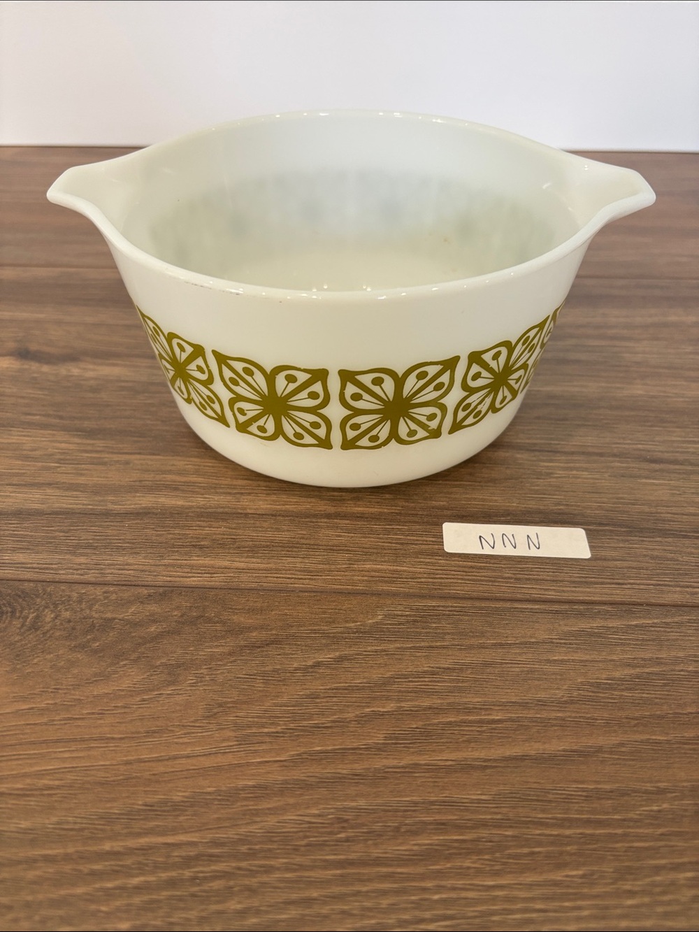 Pyrex Verde Square Flower 473